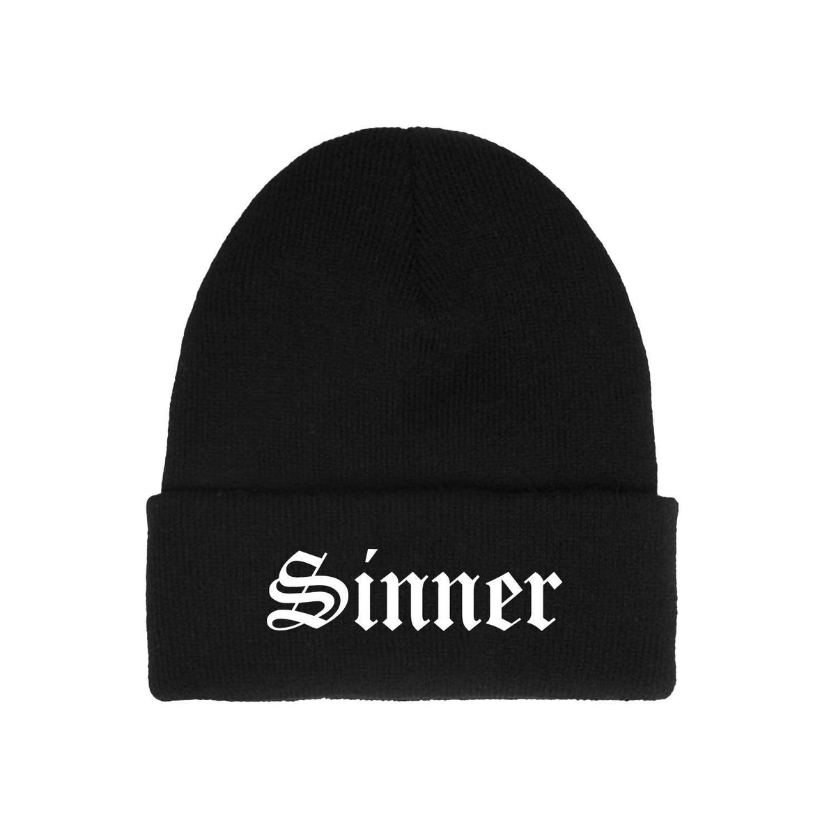 Sinner Old English Beanie - Yours Truly Clothing